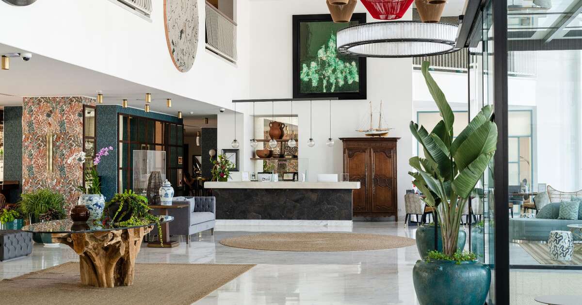 Een foto van het interieur van Hotel Los Fariones