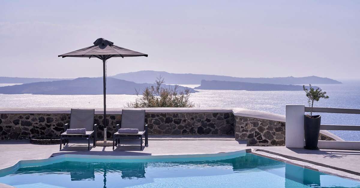 Ein Foto Mr & Mrs White Santorini