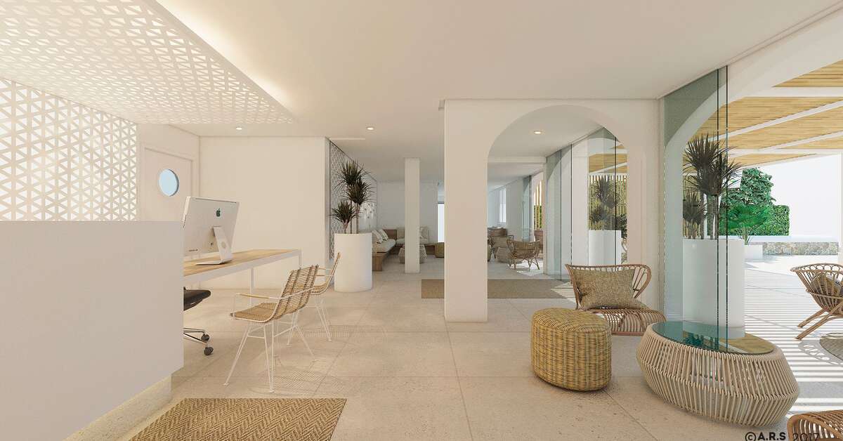 Een foto van het interieur van Carema Beach Menorca