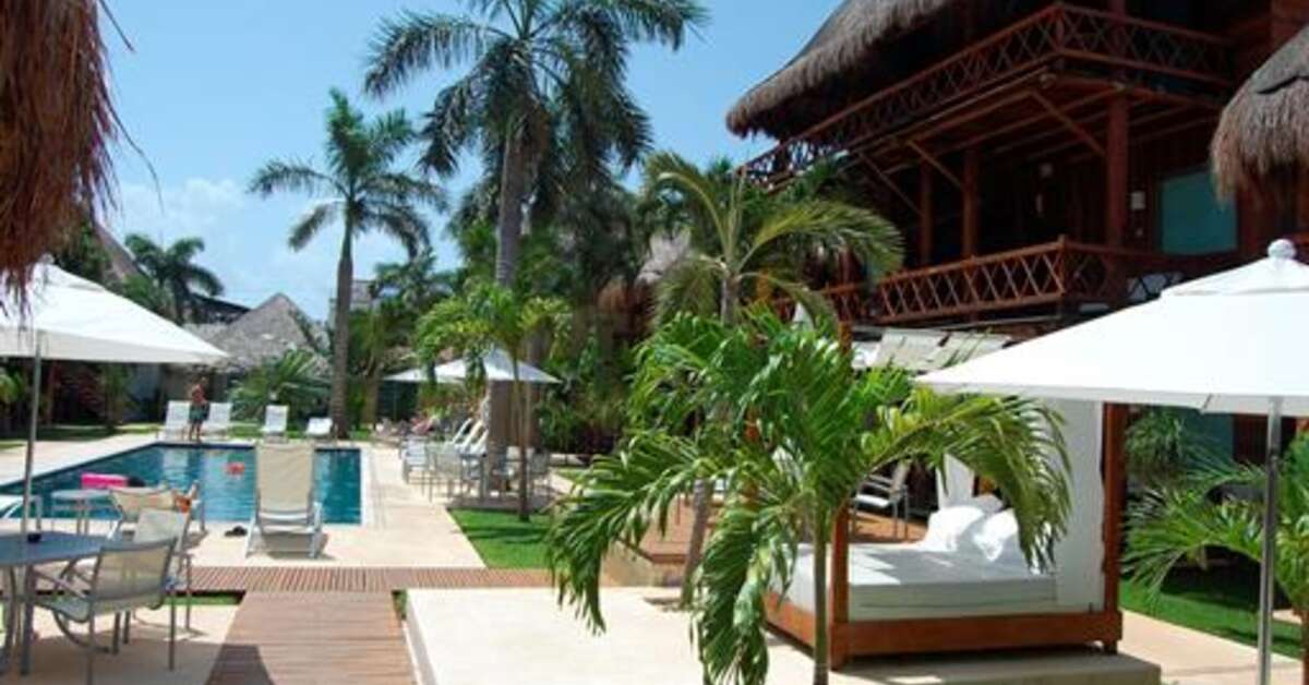 Een foto van het zwembad bij Hotel Boutique Magic Blue