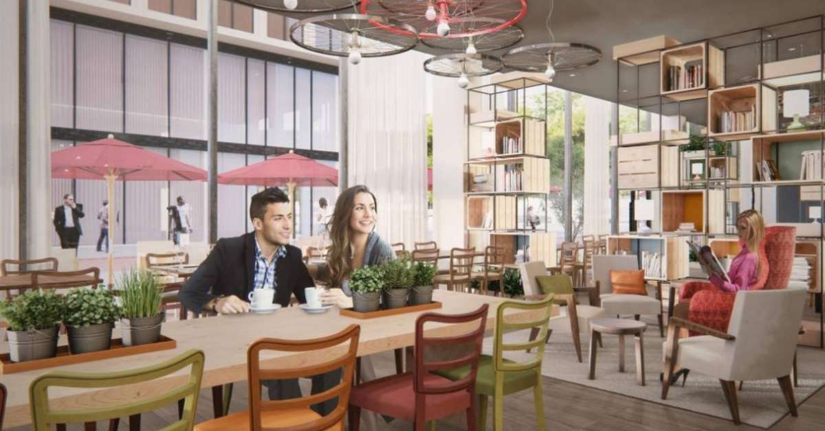 Een foto van het interieur van IntercityHotel Braunschweig