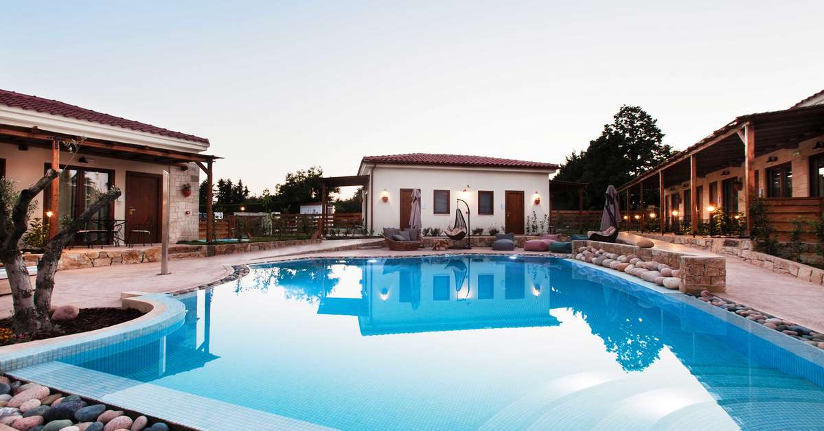 Een foto van het zwembad bij Casa Afytos