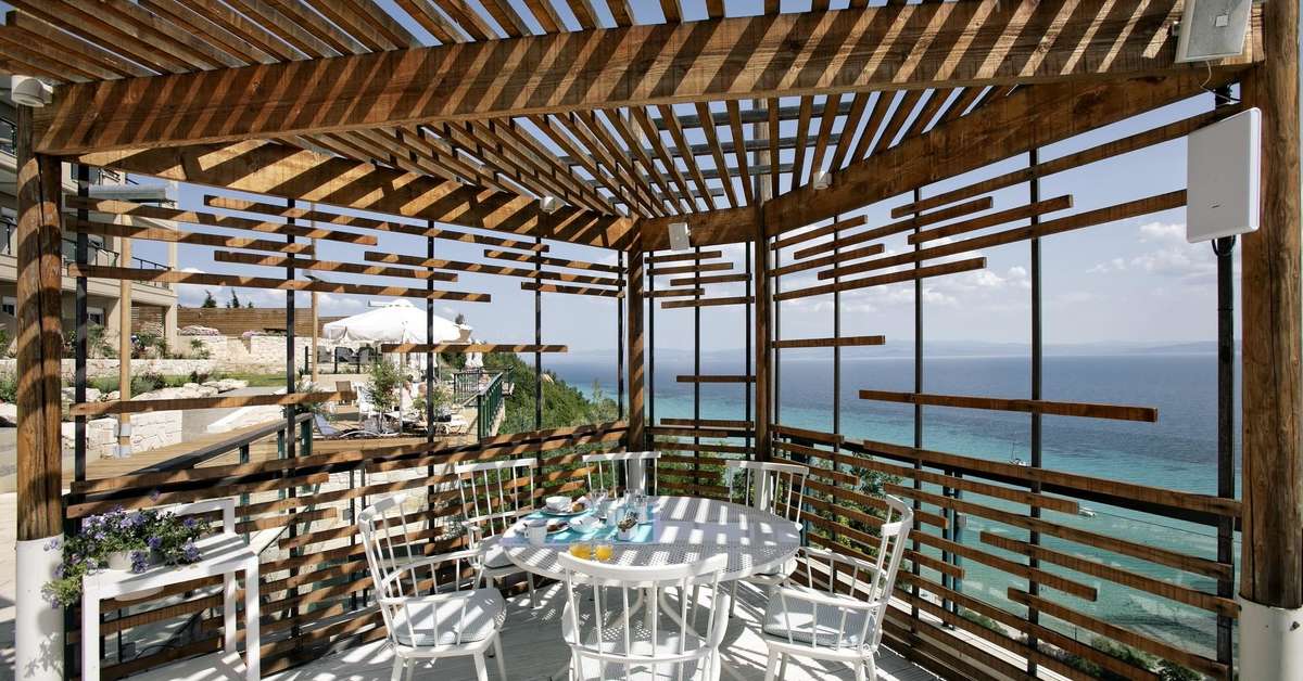 Een foto van het terras bij Rigas Boutique Hotel