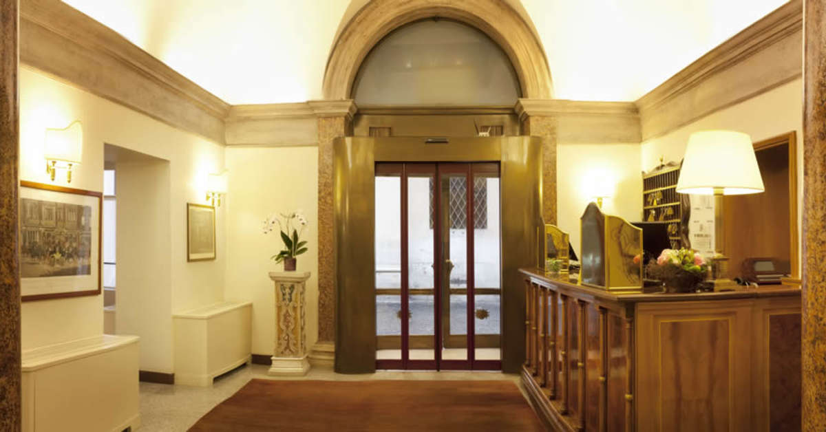 Een foto van het interieur van Albergo Santa Chiara