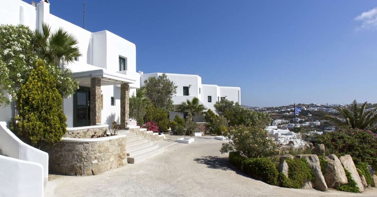 Ein Foto von der Außenansicht des Tharroe of Mykonos Hotel