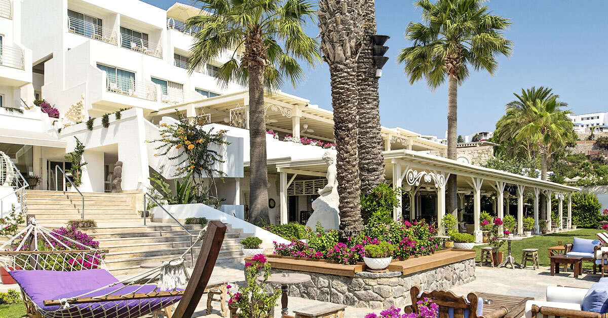 Een foto van het terras bij Agaya Bodrum