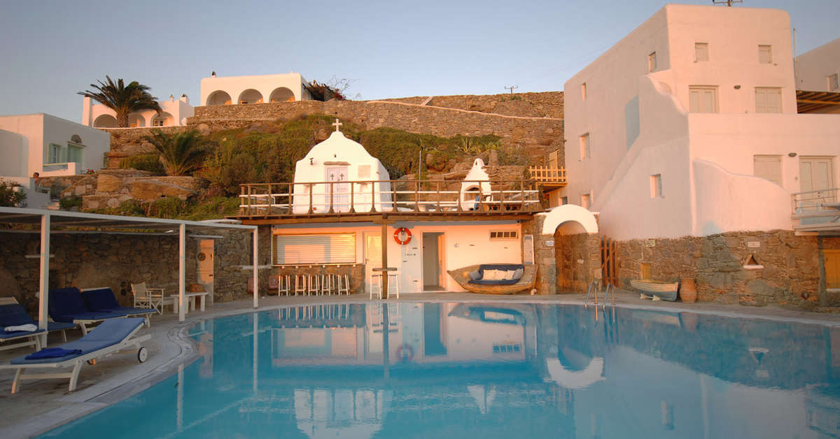 Een foto van het zwembad bij Mykonos View