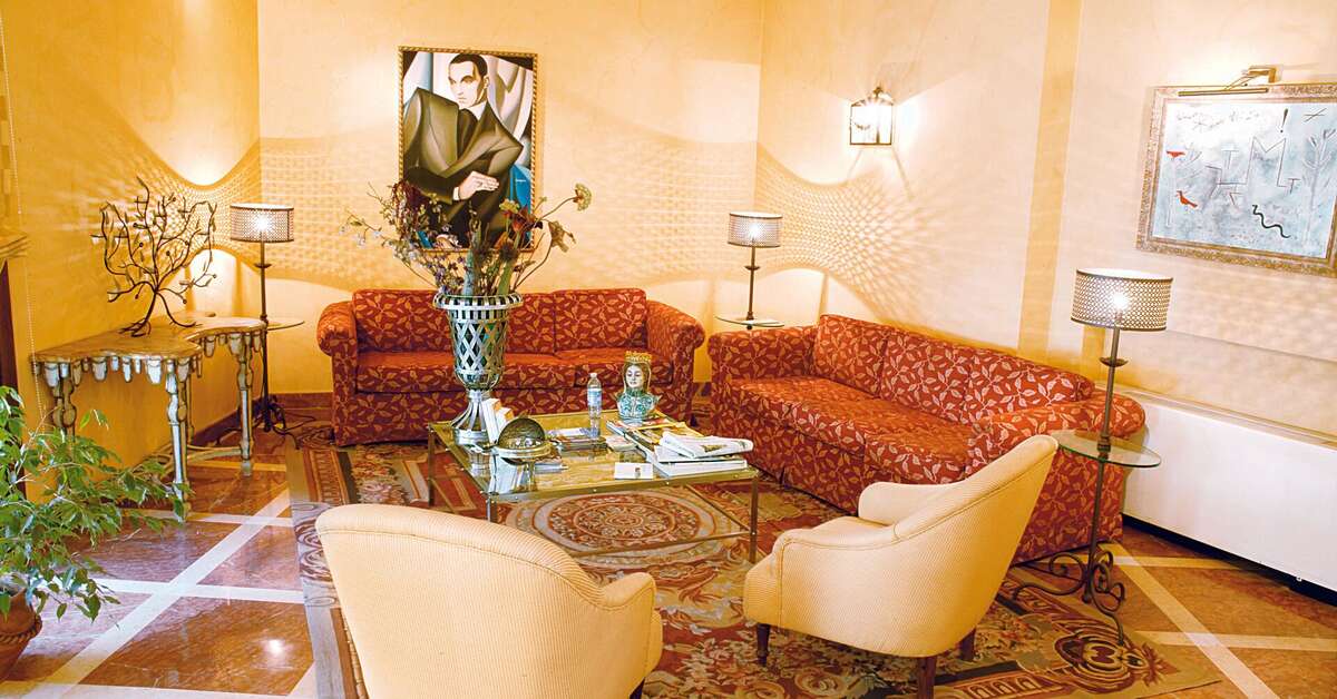 Een foto van het interieur van Hotel Vecchio Borgo