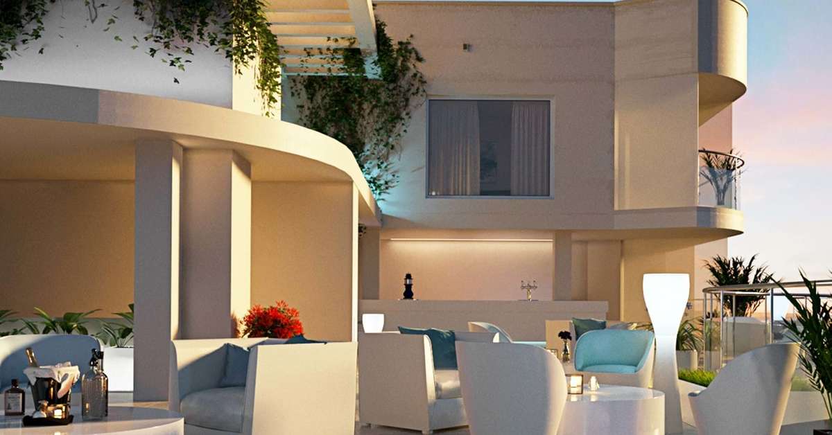 Een foto van het terras bij Hotel Benalmadena Beach