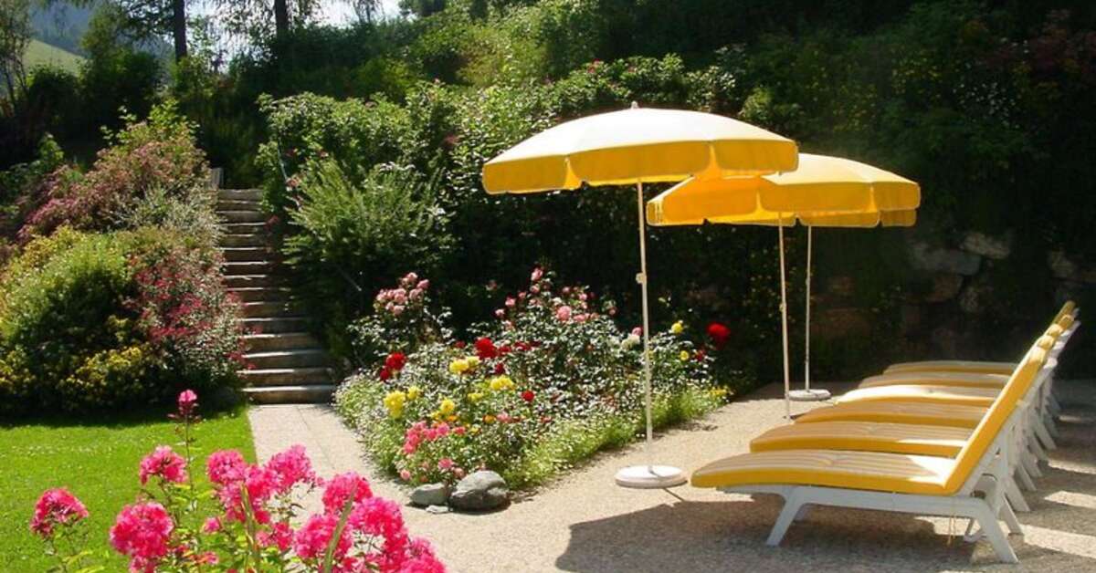 Een foto van het terras bij Hotel Saalbacher Hof