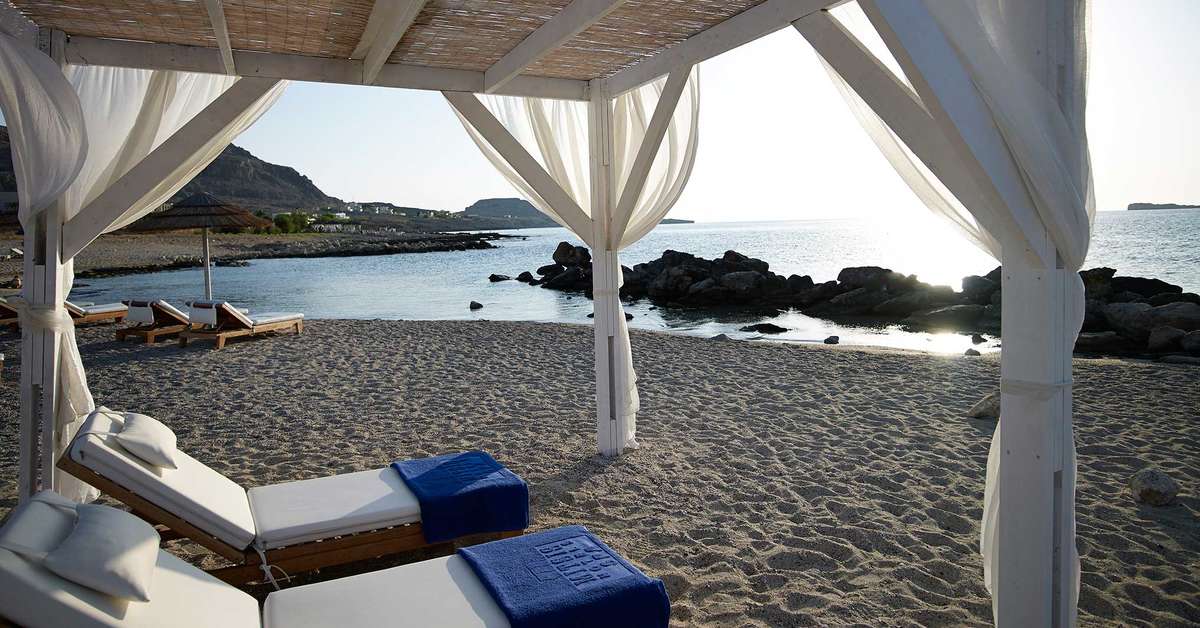 Een foto van het strand bij Lindian Dream Seaside Resort