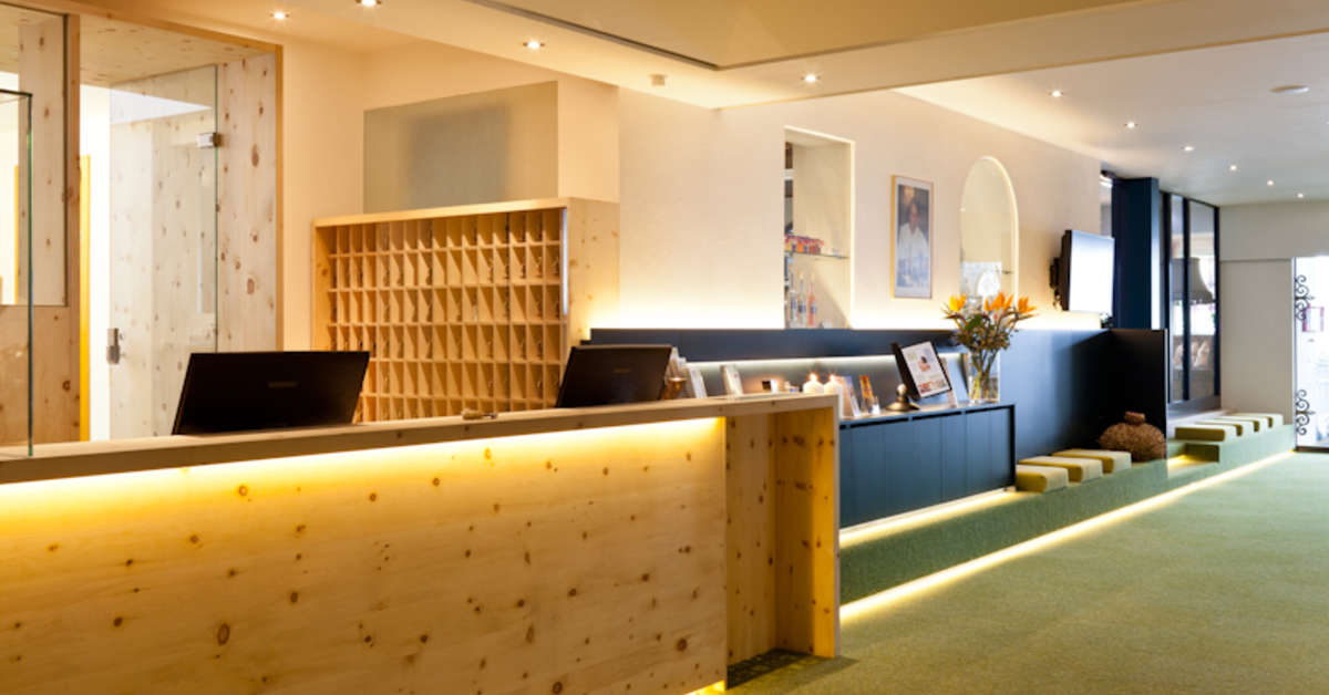 Een foto van het interieur van Hotel Crystal