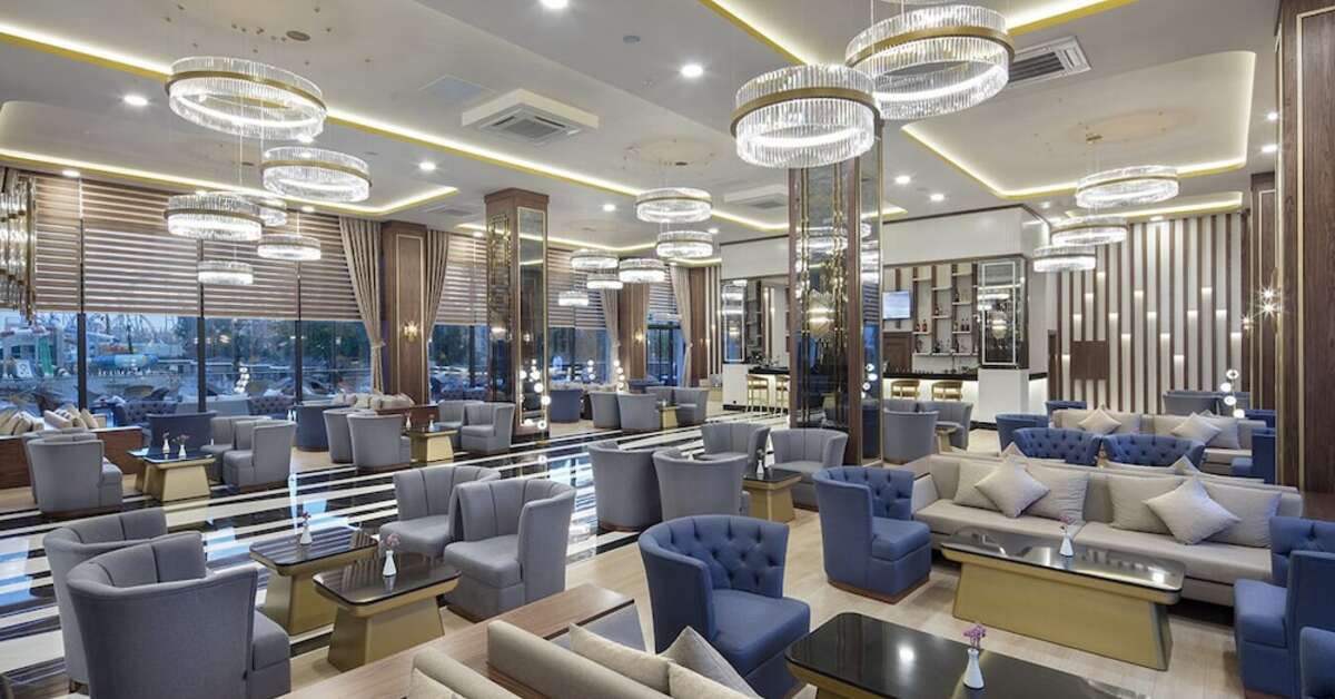 Een foto van het interieur van Aydinbey Queen's Palace & Spa