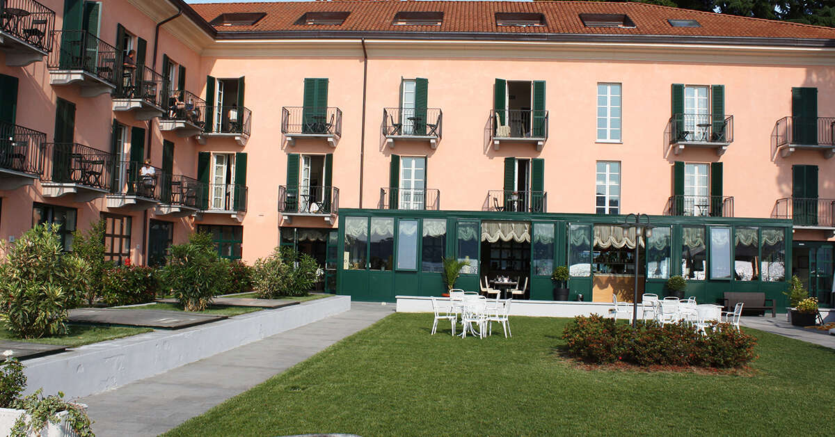 Een foto van het terras bij Appartementen Antico Verbano