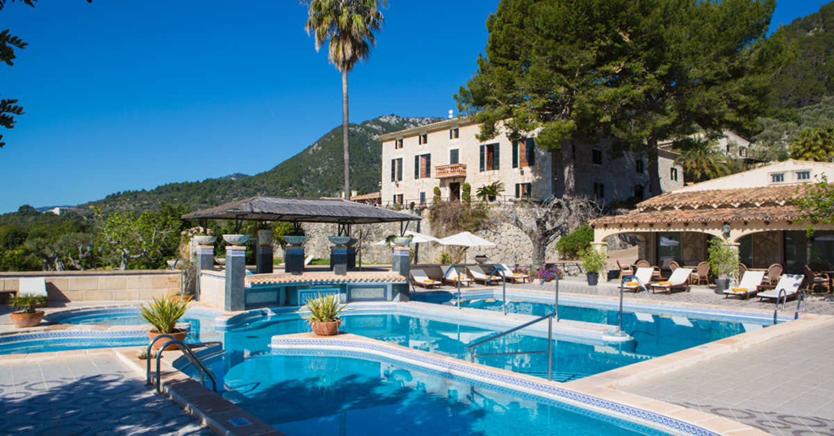 Ein Foto vom Pool im Eco Hotel Rural & Spa Monnaber Nou
