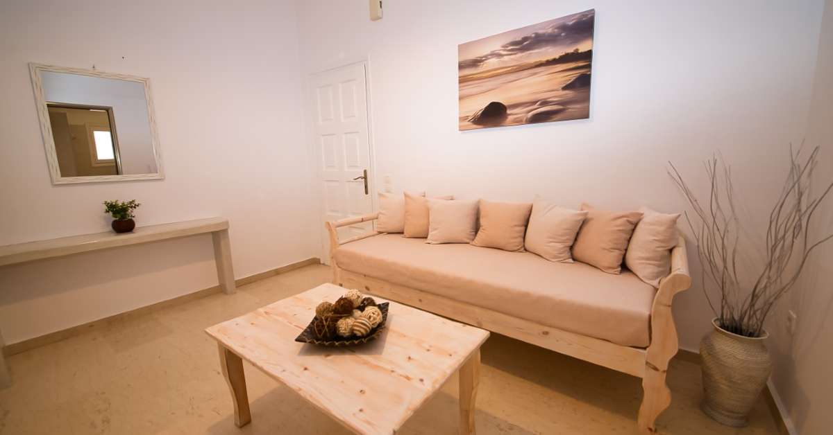 Een foto van het interieur van Villa Angira