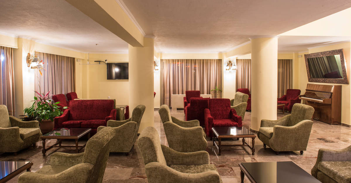 Een foto van het interieur van Sunset Hotel Corfu