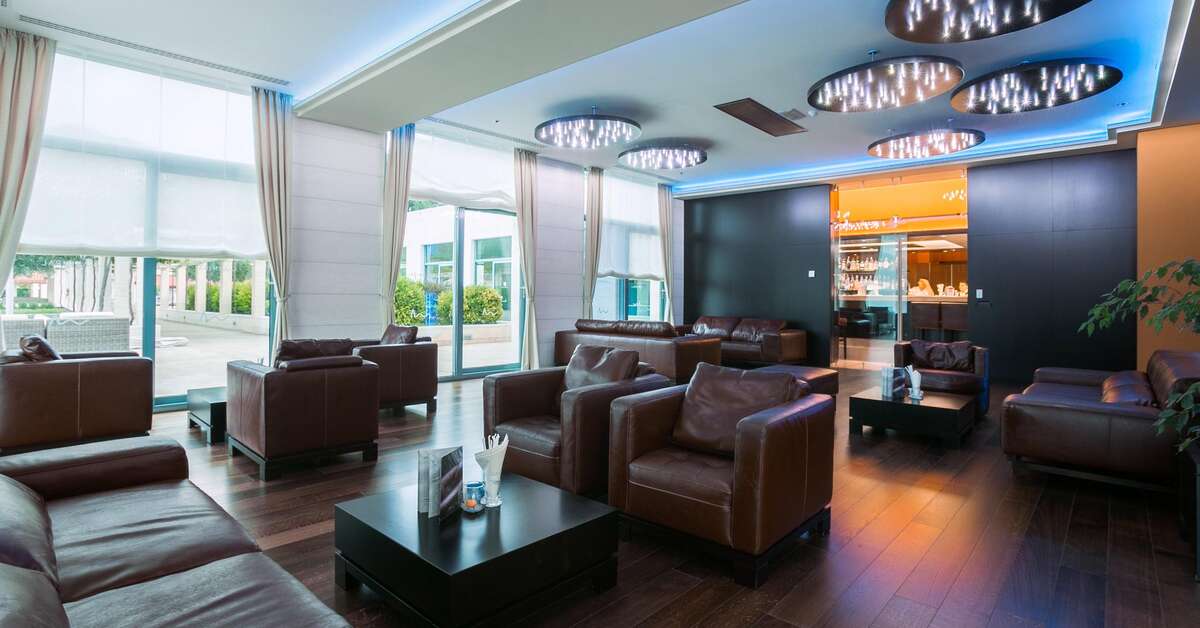 Een foto van het interieur van Admiral Grand Hotel