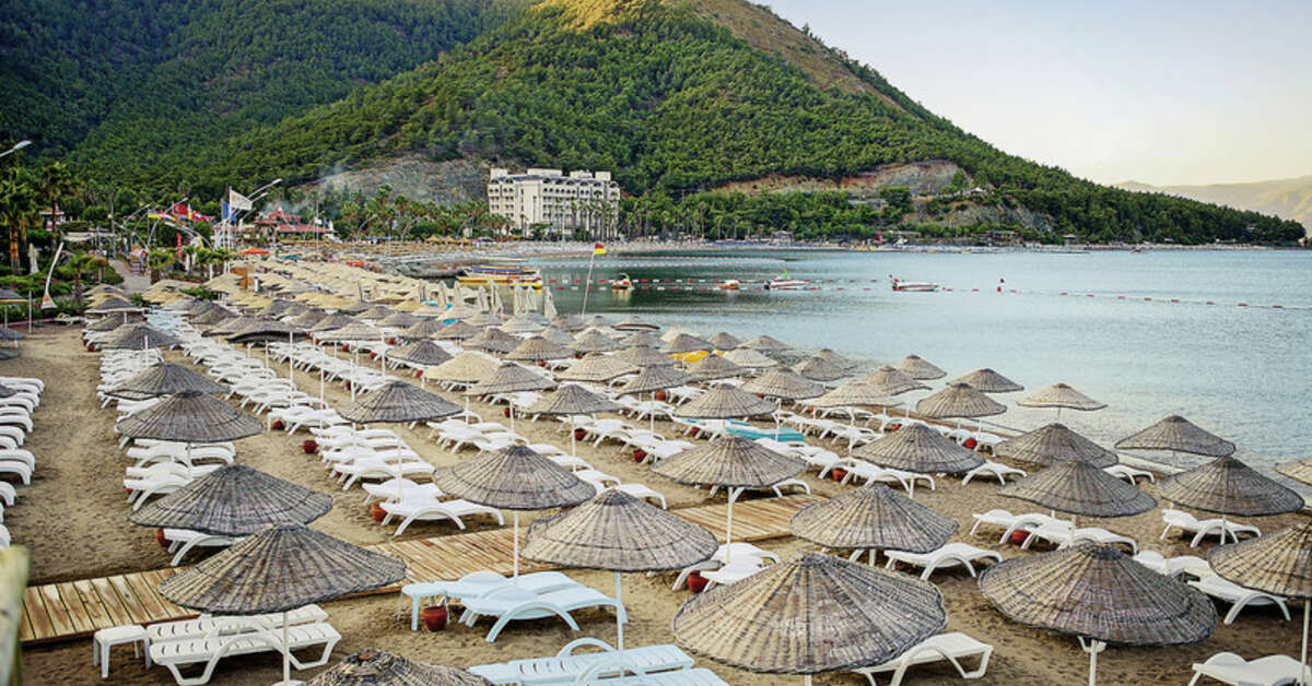 Een foto van het strand bij Hotel Aqua