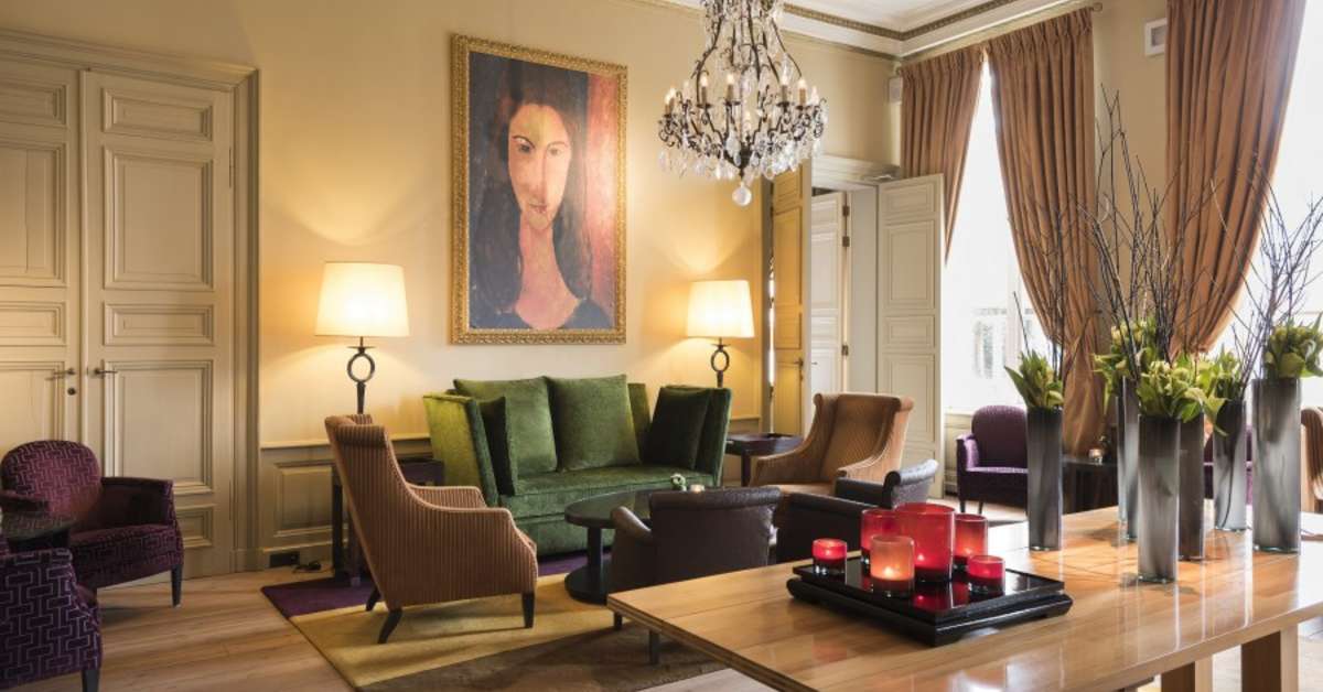 Een foto van het interieur van Dukes' Palace