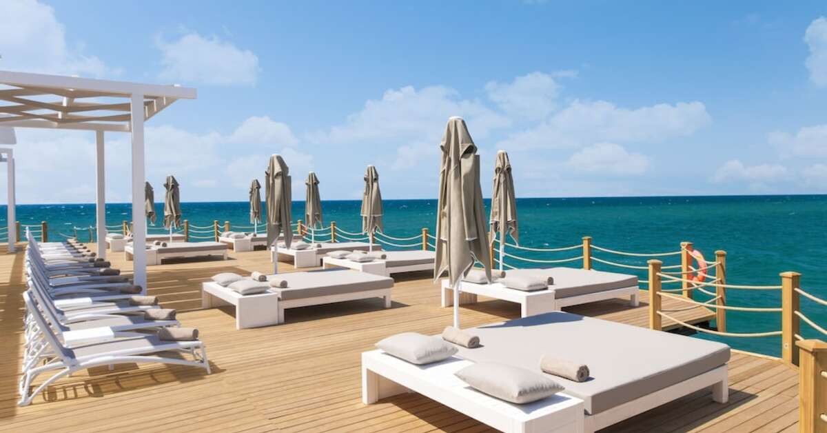 Ein Foto von der Terrasse im Sirene Belek Hotel