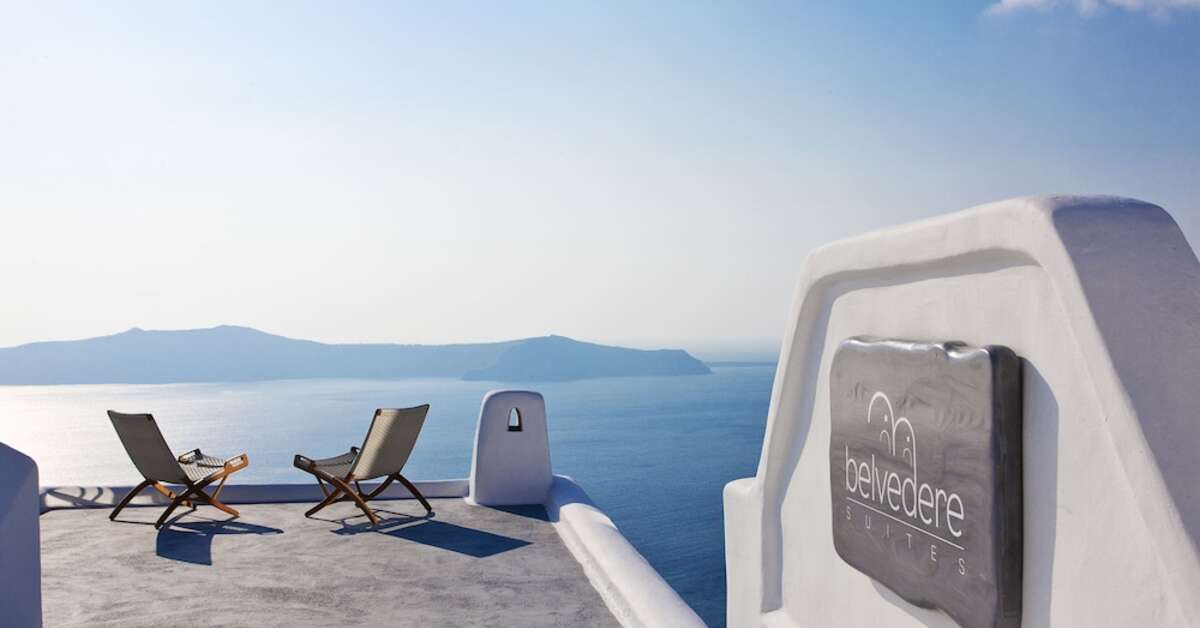 Een foto van het terras bij Belvedere Suites