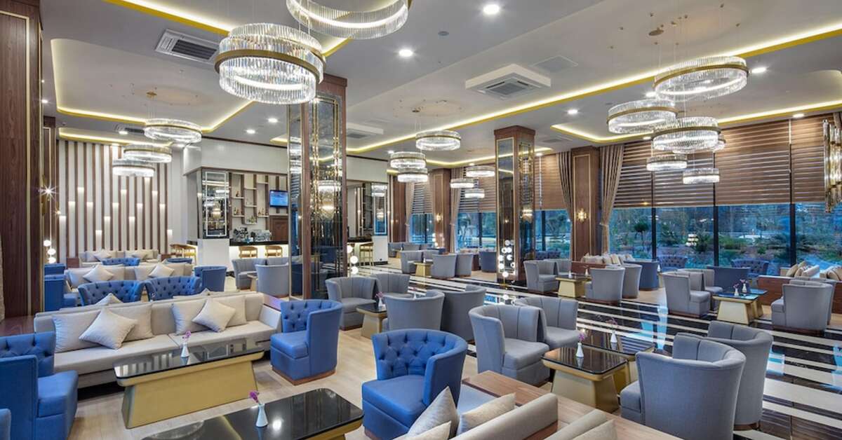 Een foto van het interieur van Aydinbey Queen's Palace & Spa