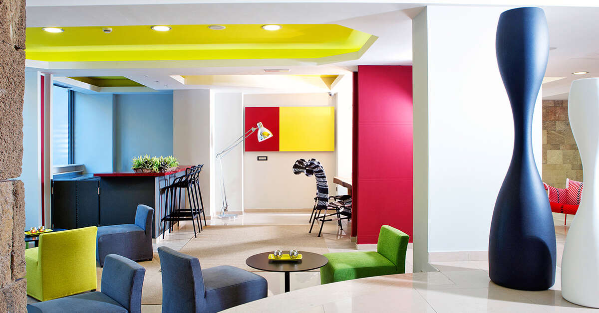 Een foto van het interieur van Aquamare City & Beach Hotel