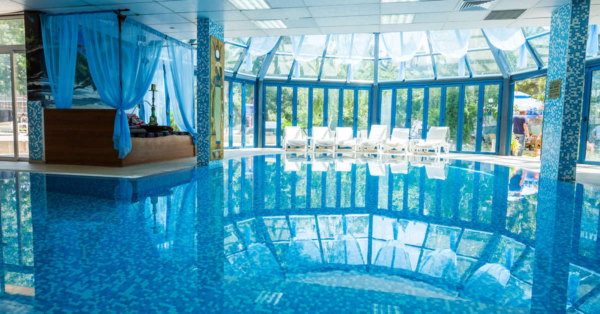 Een foto van het zwembad bij Sun Palace Aparthotel