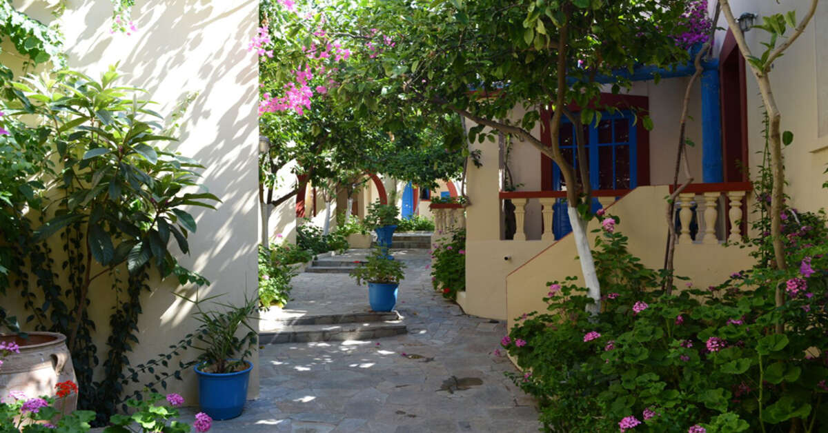 Ein Foto von der Außenansicht des Palm Bay Hotel