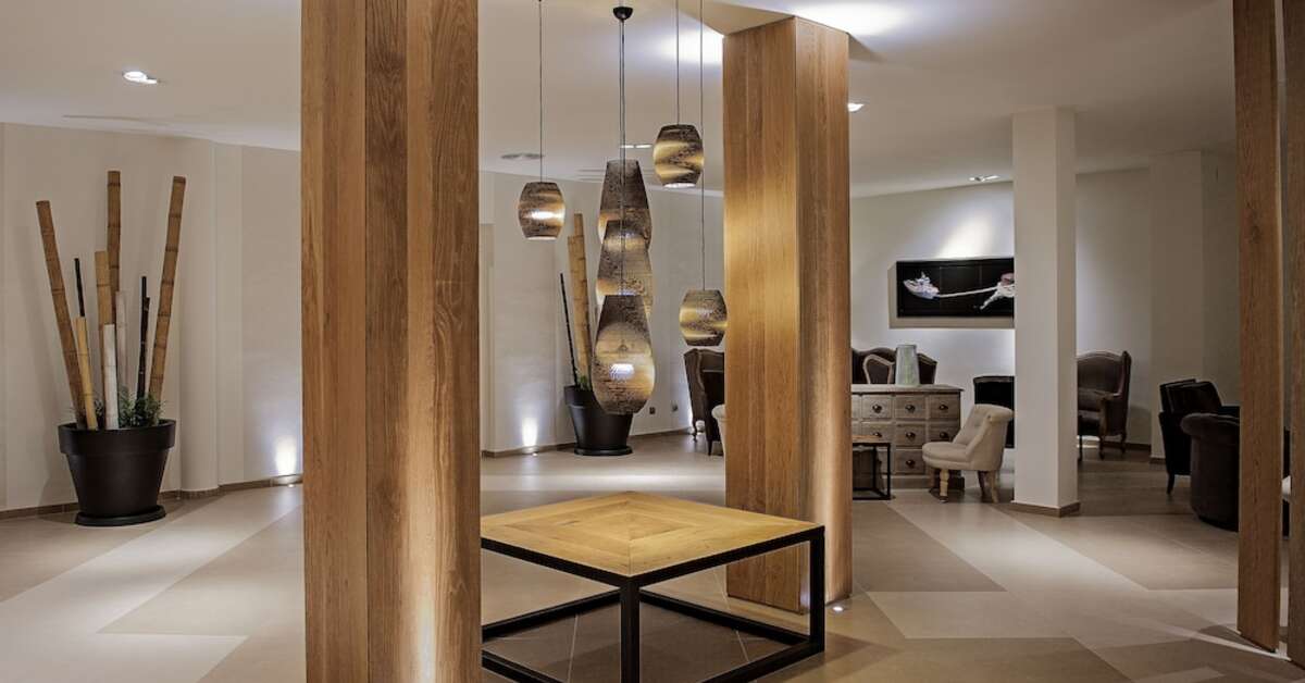 Een foto van het interieur van Hotel Rosa Nautica