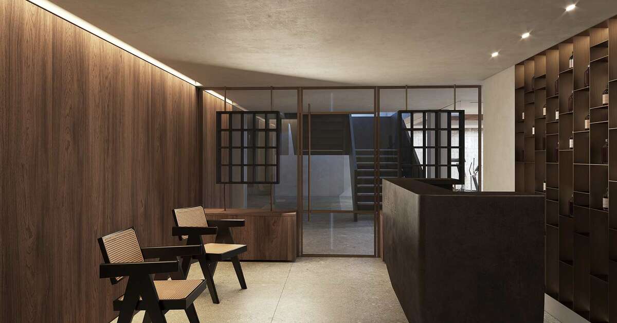 Een foto van het interieur van Theros All Suite Hotel