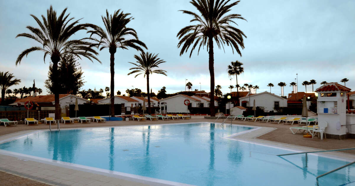Ein Foto vom Pool im Bungalows Los Arcos