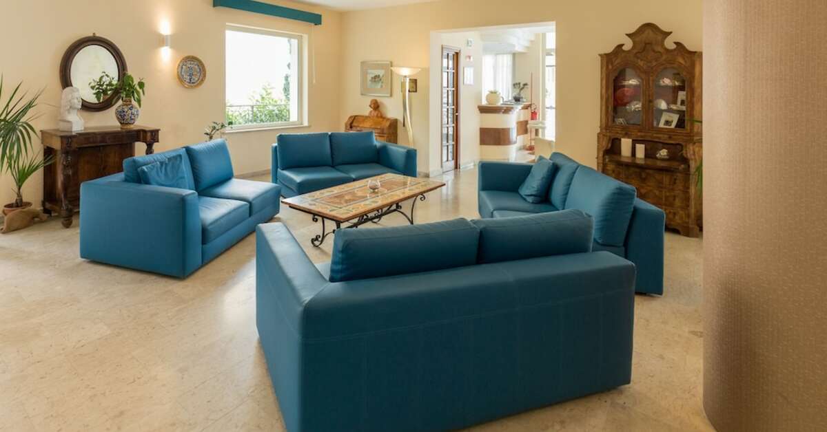 Een foto van het interieur van Hotel Villa Esperia