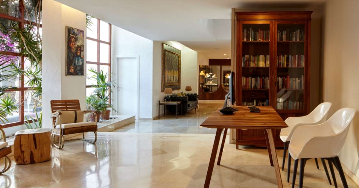 Een foto van het interieur van Hotel Tres Torres