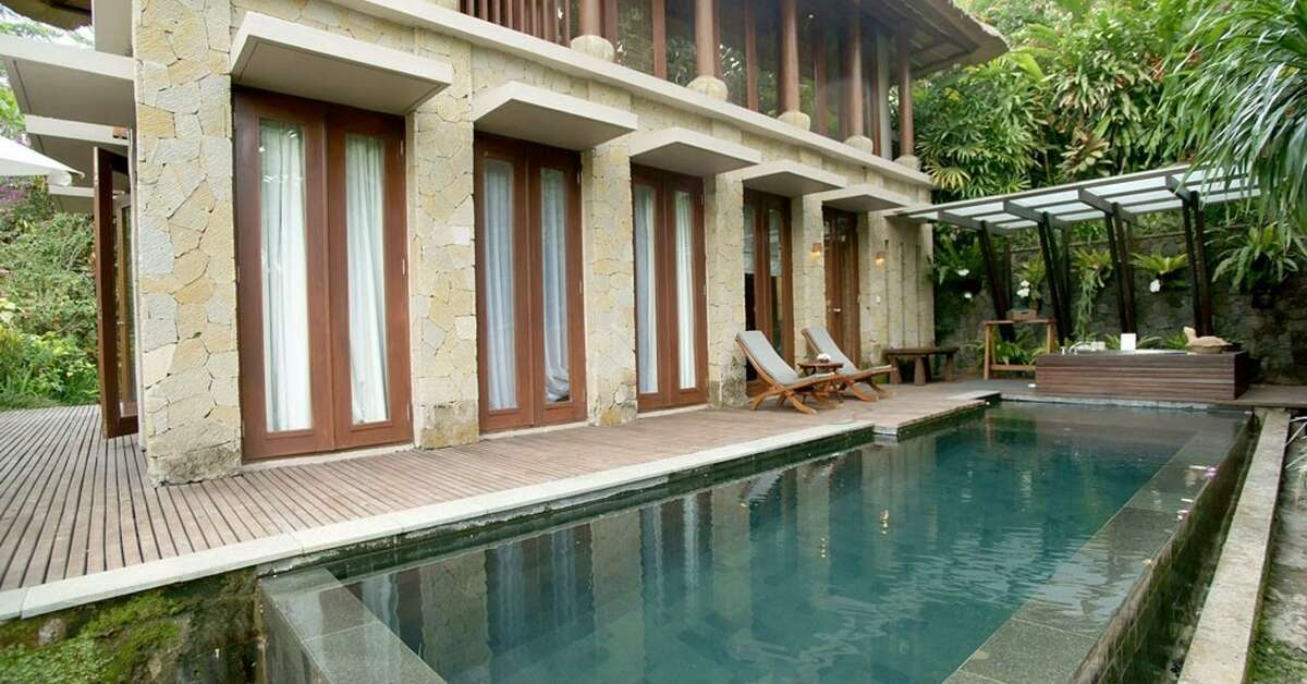 Een foto van het zwembad bij Maya Ubud Resort & Spa