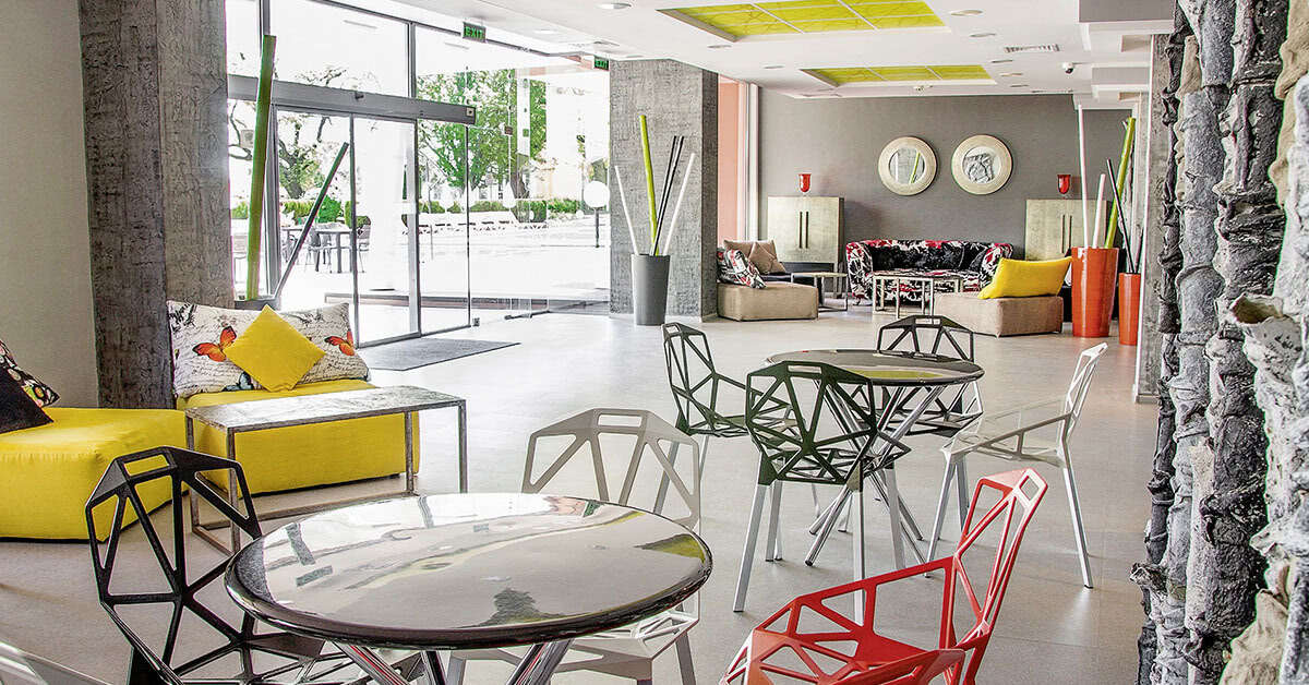 Een foto van het interieur van Hotel Gladiola Star