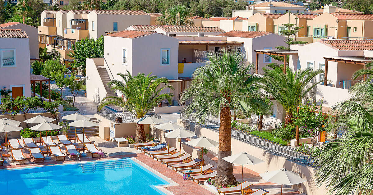 Een foto van een overzicht van Grecotel Casa Adele