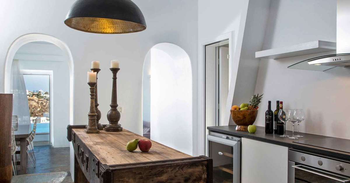 Een foto van het interieur van Myconian Ambassador - Relais & Chateaux