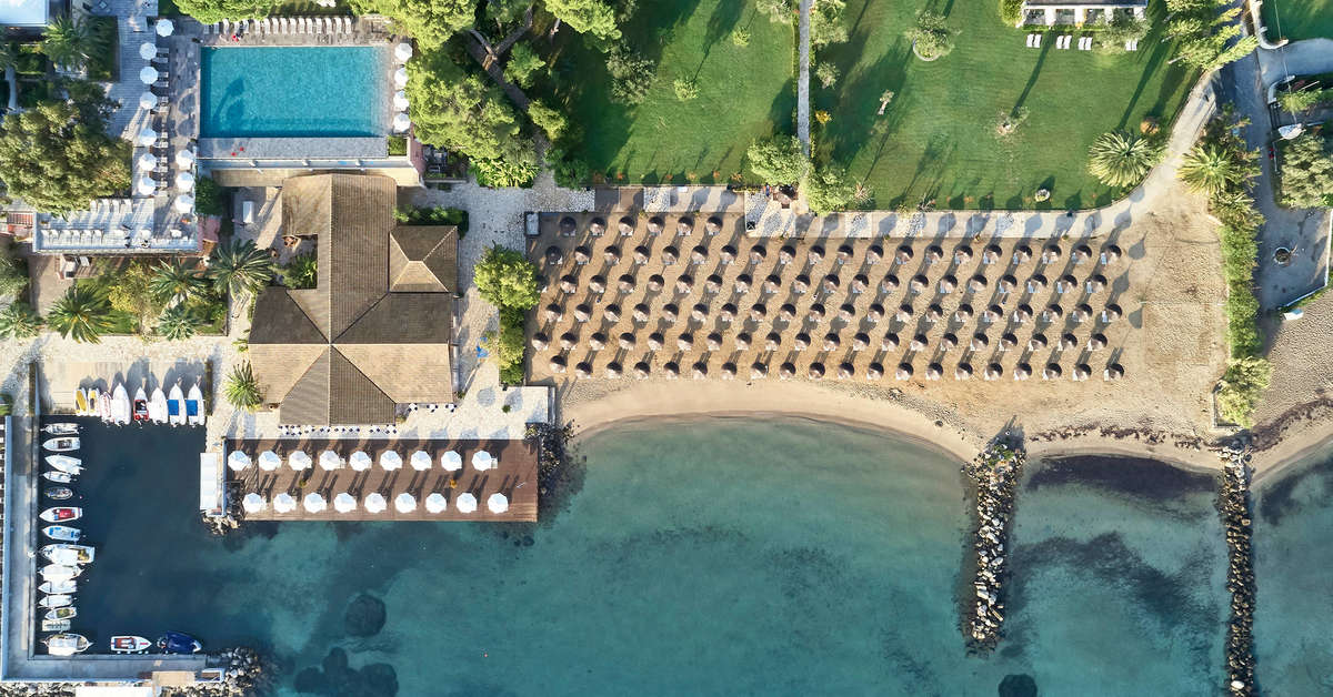 Een foto van het strand bij Kontokali Bay Resort & Spa