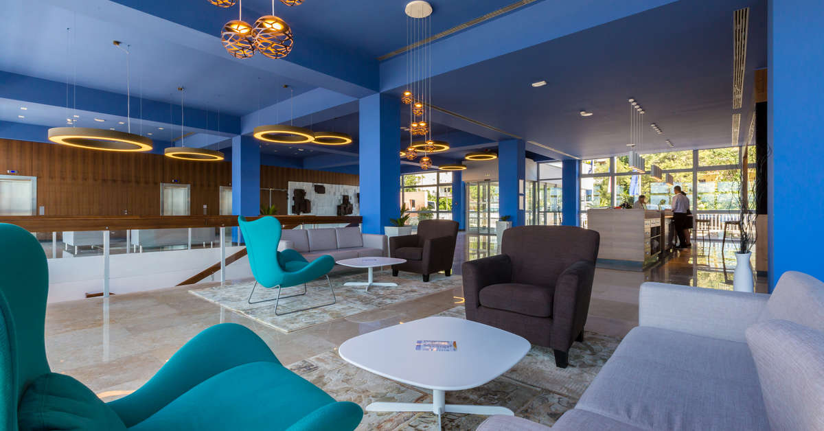 Een foto van het interieur van Hotel Katarina