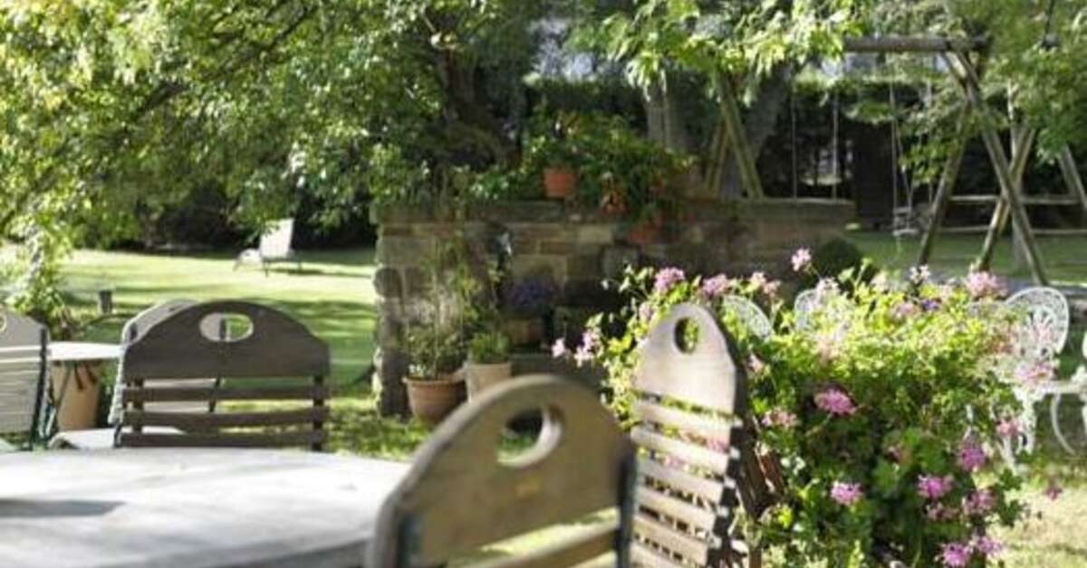 Een foto van het terras bij Hotel Zur Post