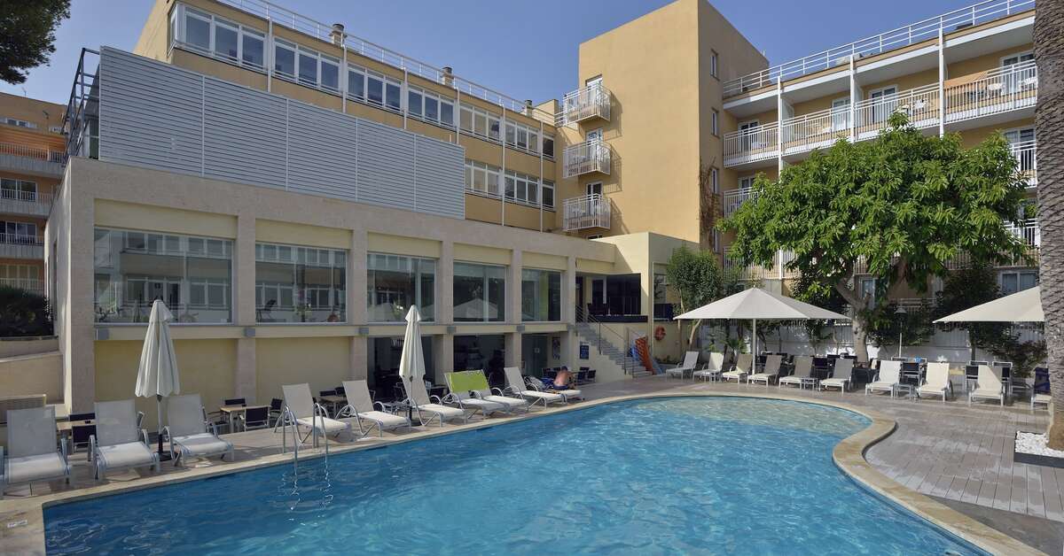 Ein Foto vom Pool im Hotel Hispania