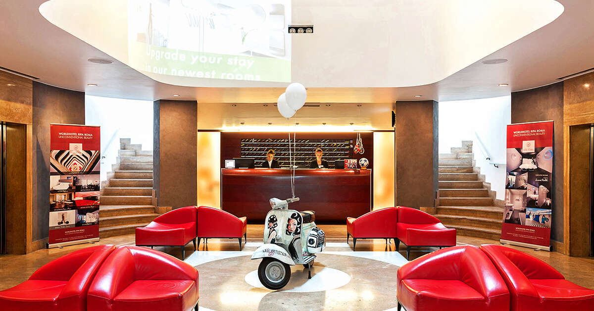 Een foto van het interieur van Hotel Ripa