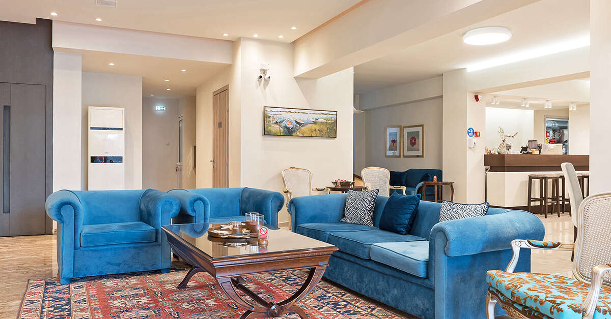 Een foto van het interieur van Regina Mare Hotel
