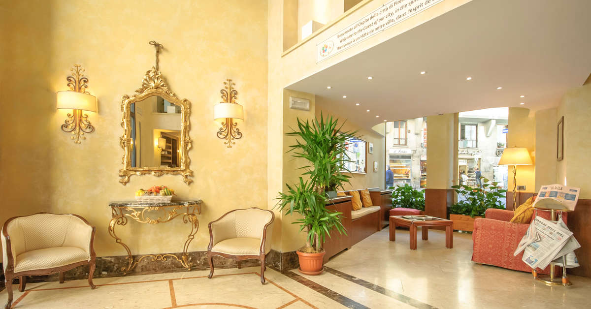 Een foto van het interieur van Hotel Pitti Palace Al Ponte Vecchio