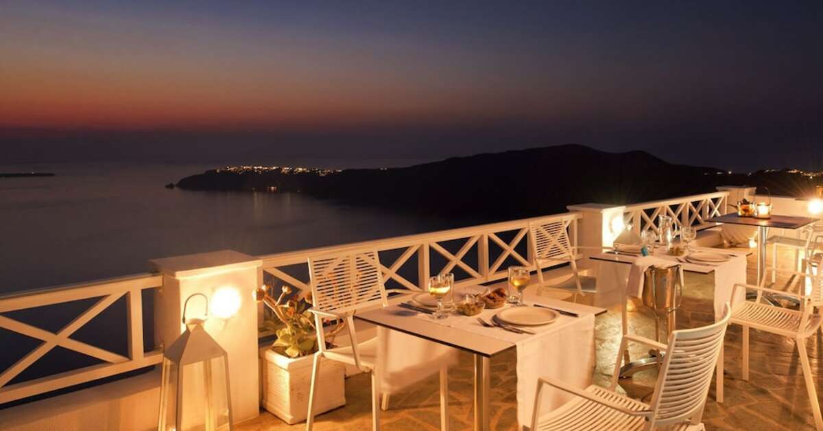 Ein Foto von der Terrasse im Regina Mare