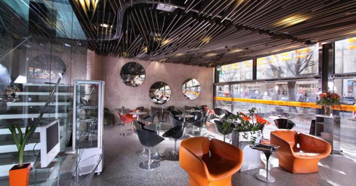 Een foto van het interieur van Hotel Metropol