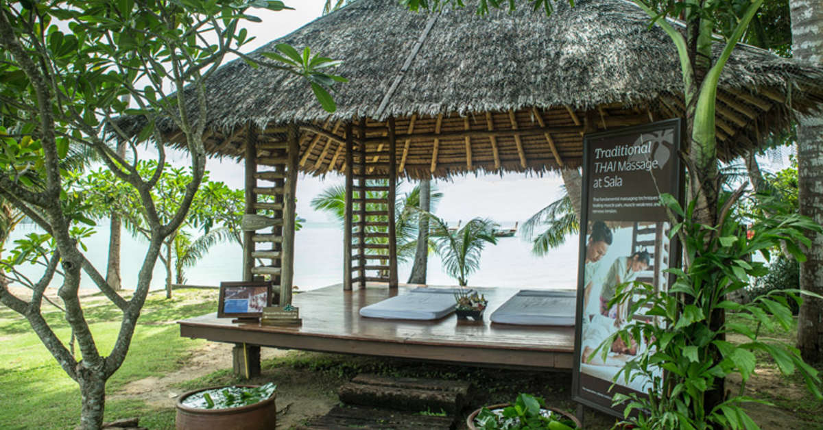 Ein Foto von der Terrasse im Phi Phi Island Village Beach Resort
