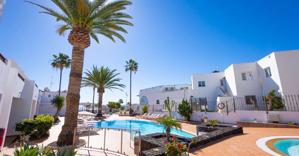 Ein Foto vom Pool im Apartments Flamingo